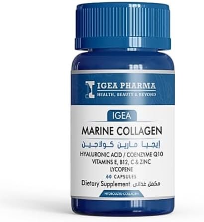 IGEA Marine Collagen – Skin & Joint Health Support – With Hyaluronic Acid, Coenzyme Q10, Vitamins E, B12, C & Zinc – Boosts Skin Elasticity & Hydration – 60 Capsules Buy Online at Best Price in Egypt - Souq is now Amazon.eg
